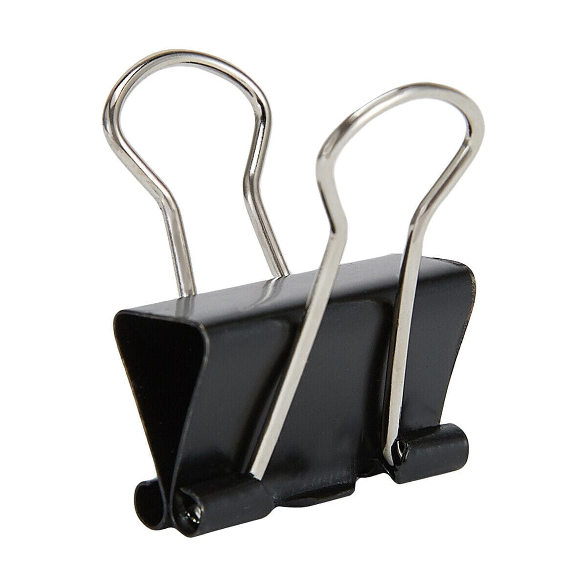 DATS Foldback Clips 6x Foldback Clips Black Steel Binder Bulldog Clip Paper Office Document 19mm