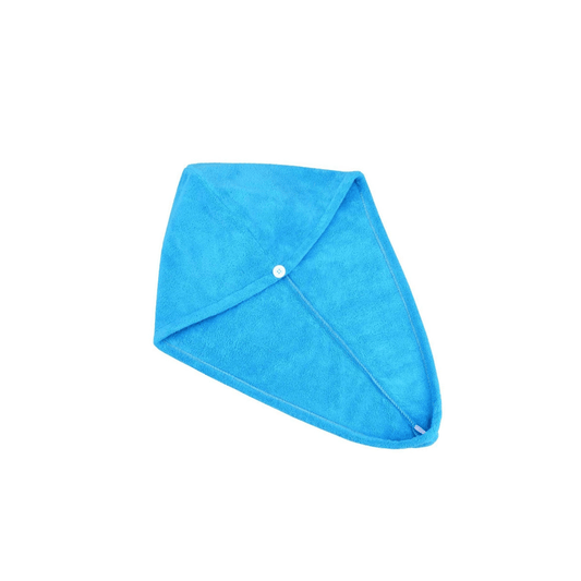 Dats Hair wrap towel Hair Towel Microfiber Wrap Quick Dry Cap Turban Bath Beauty Twist Care Blue