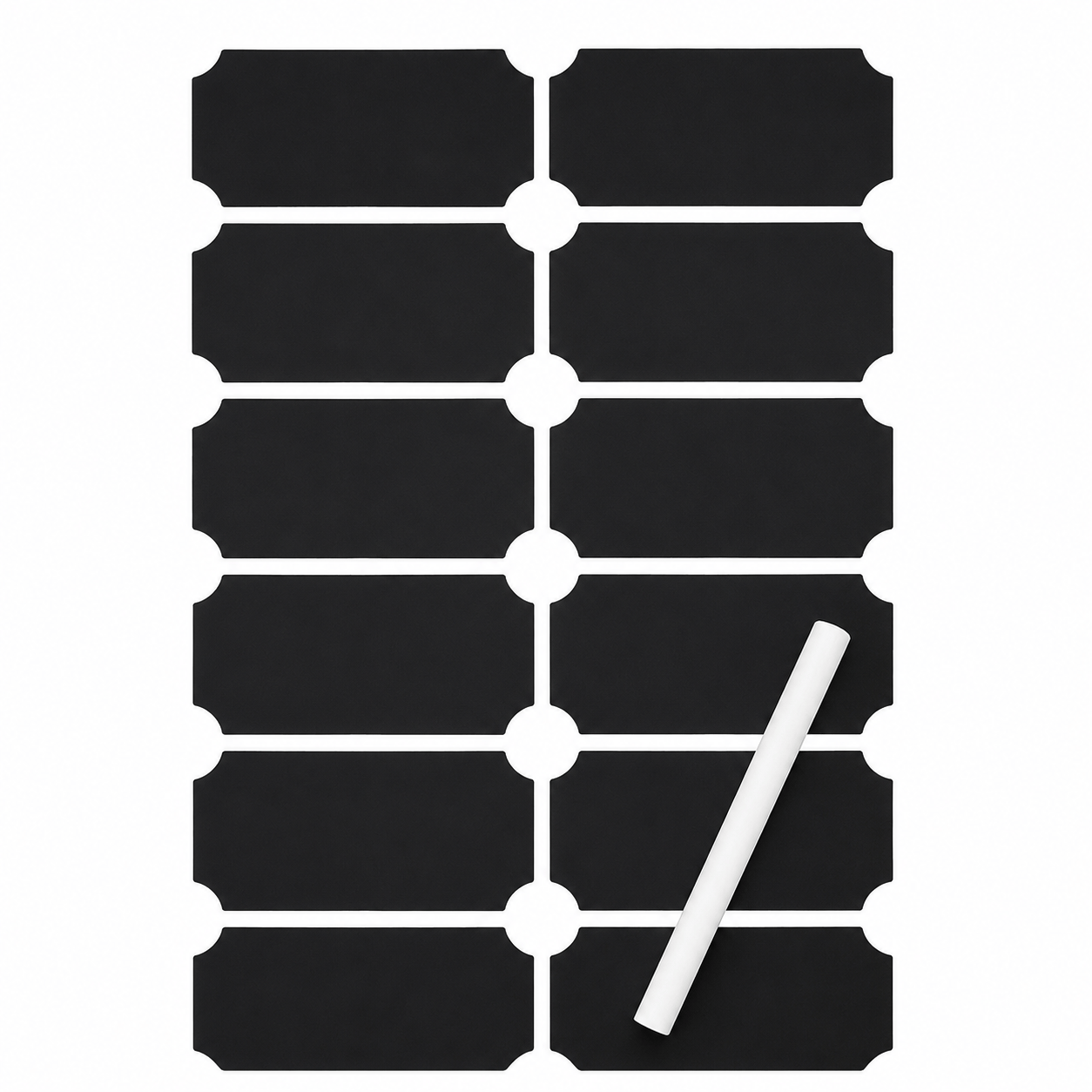 DATS Home & Garden > Hobbies > Arts & Crafts 24pk Label Multi-Purpose Chalkboard w White Marker Self-adhesive School Office