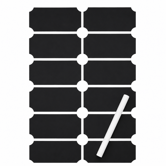 DATS Home & Garden > Hobbies > Arts & Crafts 24pk Label Multi-Purpose Chalkboard w White Marker Self-adhesive School Office