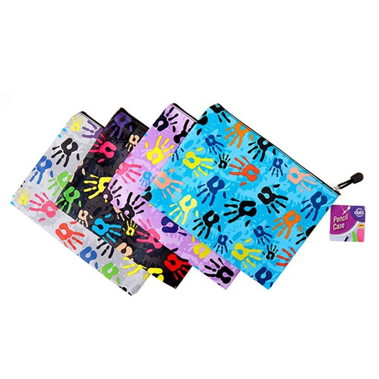 Dats Home & Garden > Hobbies > Arts & Crafts Black Large Pencil Case Office Mesh Zipper Stationery Bag School Document Bag