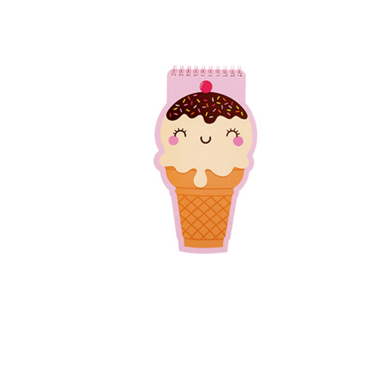 DATS Ice Cream Ruled Notebook Shaped Stationery Memo Office School 120 Pages Card Cover 70gsm B