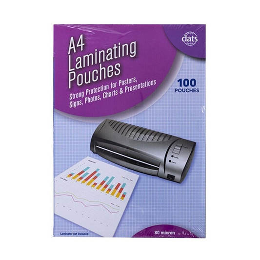 Dats laminating sheets 100pcs Laminating Pouches Gloss A4 80 Micron Glossy Photos