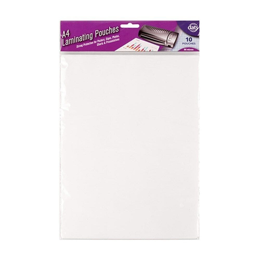 Dats laminating sheets 10pcs Laminating Pouches Gloss A4 80 Micron Glossy Photos