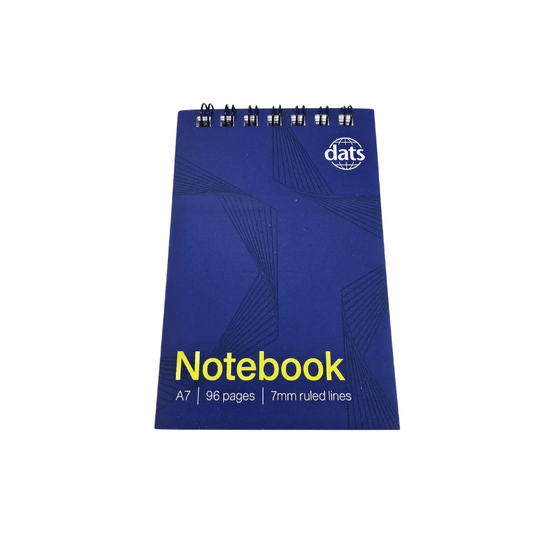 Dats Notebook 5x A7 Mini Ruled Notebook Notes Stationery Memo Office School 96 Pages Card Cover
