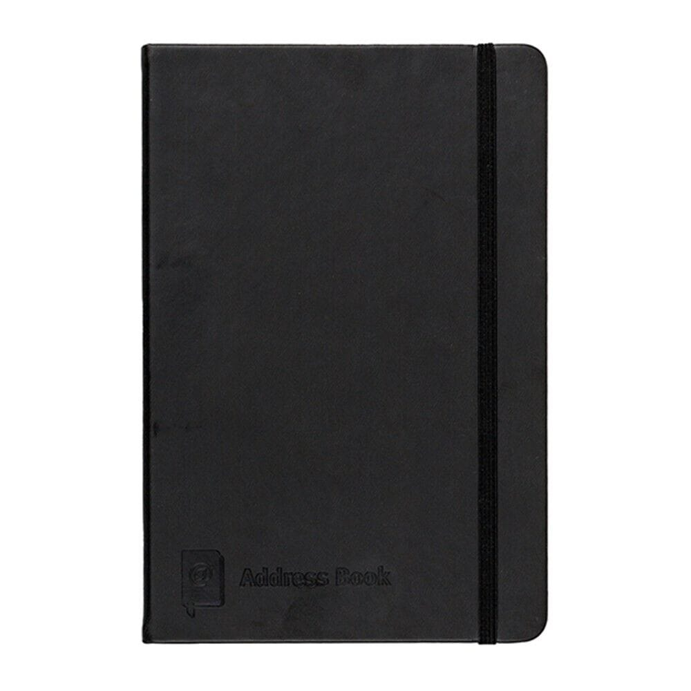 Dats Notebook A5 Black Cover Address Book with Elastic A-Z Phone E-mail Web Office Telephone