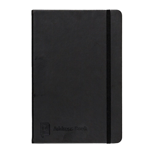 Dats Notebook A5 Black Cover Address Book with Elastic A-Z Phone E-mail Web Office Telephone