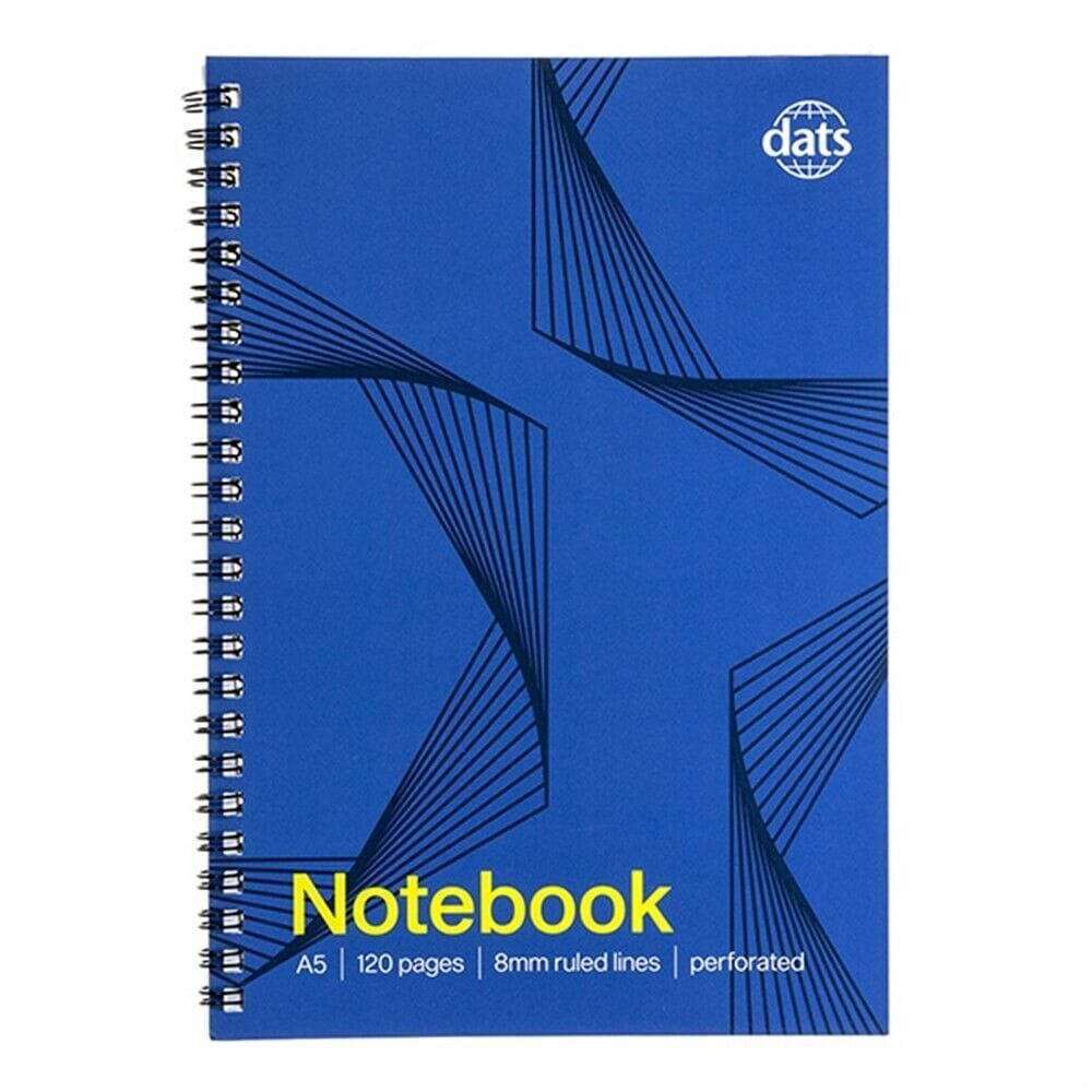 Dats Notebook A5 Ruled Notebook Note Book Stationery Memo Office School 120 Pages Card Cover