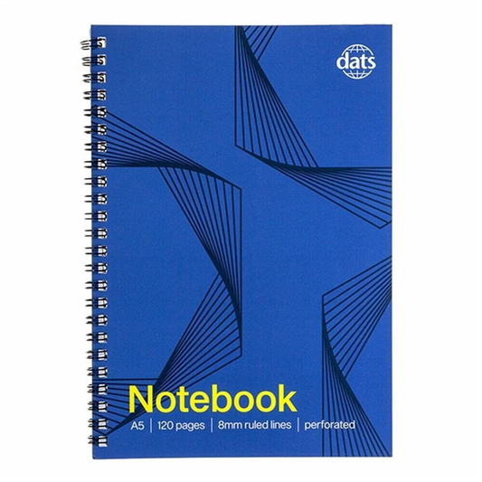Dats Notebook A5 Ruled Notebook Note Book Stationery Memo Office School 120 Pages Card Cover