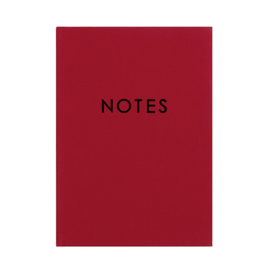 Dats Notebook Red Fabric Notebook A5 160page Hard Cover Ruled Office School Stationary Journal