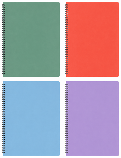 Dats Noteboook A4 Notebook Basic Spring PP Col 120 Pages 60 GSM Ruled Lines