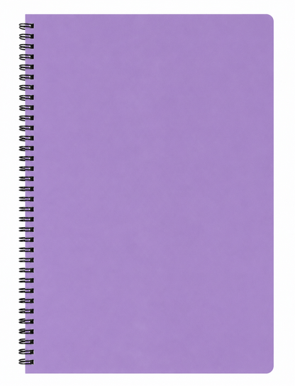 Dats Noteboook Purple A4 Notebook Basic Spring PP Col 120 Pages 60 GSM Ruled Lines