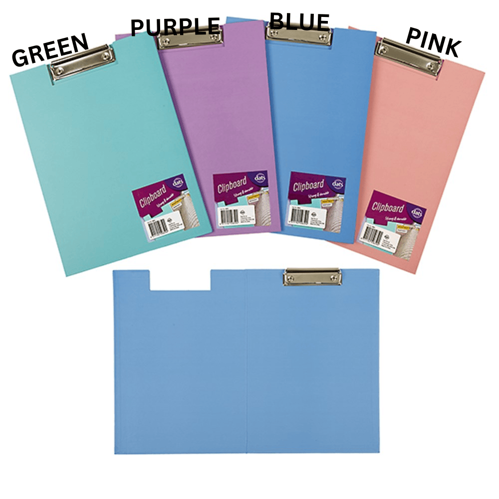 Dats Organiser Clipboard A4 Laminated Paper Cover Stationary Office Home School Filing Organise