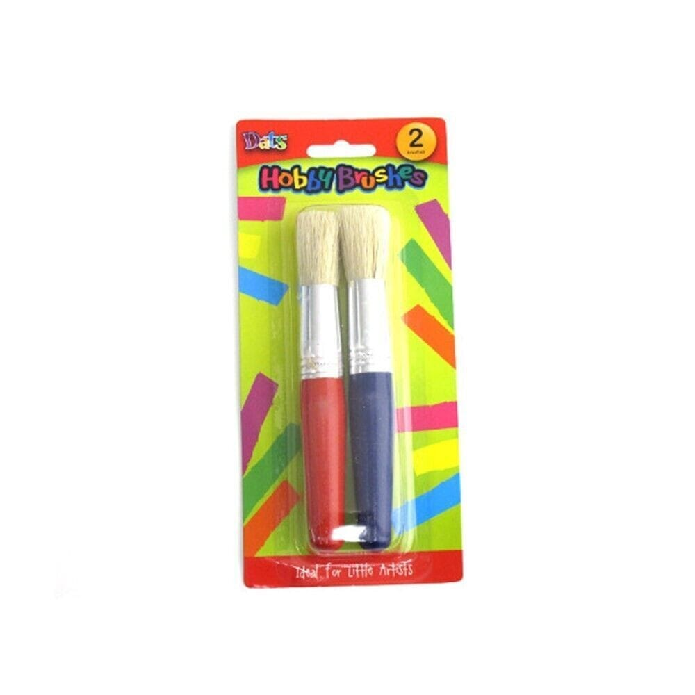 Dats Paint brush 2pcs Kids Art Paint Brush Set Craft Painting Brushes 1.6cm Wide Handles Hobby