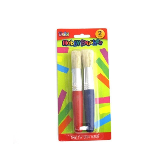 Dats Paint brush 2pcs Kids Art Paint Brush Set Craft Painting Brushes 1.6cm Wide Handles Hobby