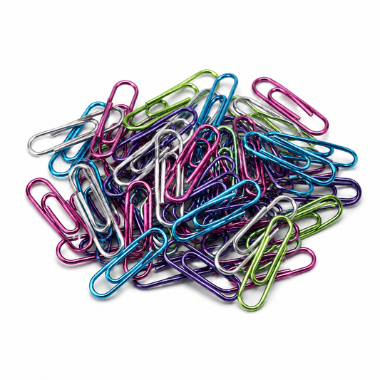 Dats Paper clips Paper Clips Metal Office 100 Pack Clip Colorful Craft School 33mm
