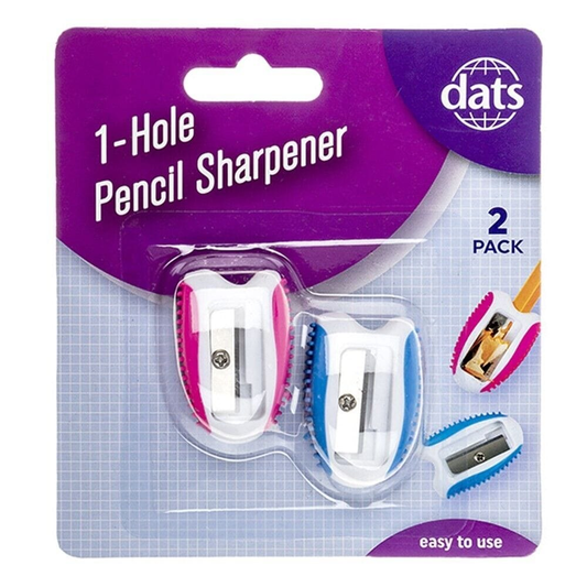 Dats Pencil sharpener 2 Pack Single Hole Pencil Sharpener School Stationery Office