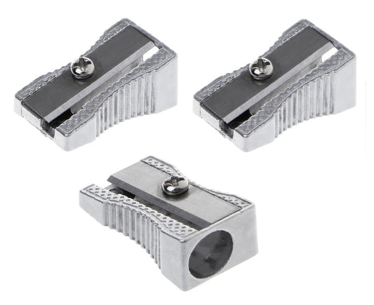 Dats Pencil sharpener 3 Pack Metal Single Hole Pencil Sharpener School Stationery Office