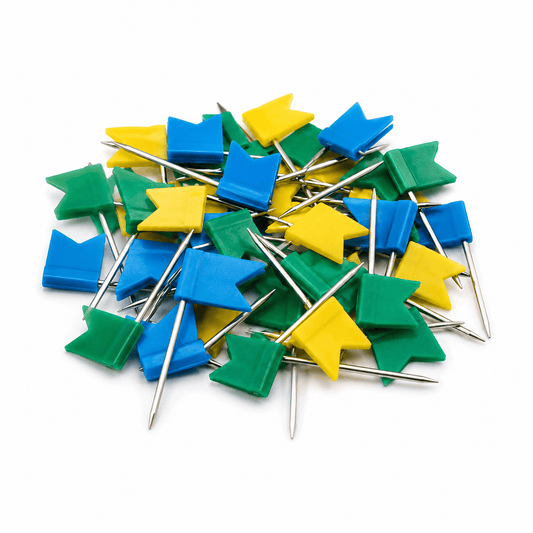 Dats Push Pins 50 PCS Push Pins Flag Drawing Pins Notice Board Cork Board Office School Map