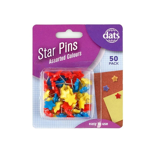 Dats Push Pins 50 PCS Push Pins Star Drawing Pins Notice Board Cork Board Office School Map
