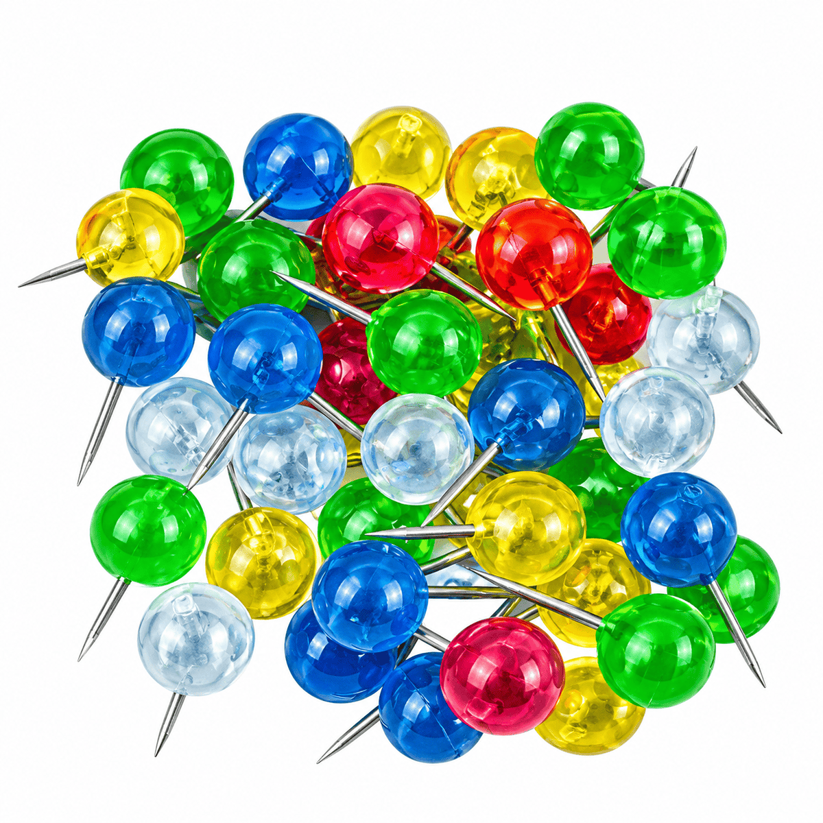 Dats Push Pins 50PCS Push Pins Colourful Drawing Pins Notice Board Cork Board Office School