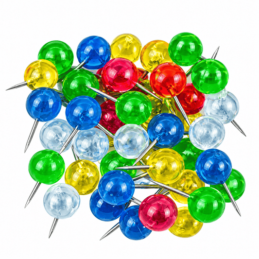 Dats Push Pins 50PCS Push Pins Colourful Drawing Pins Notice Board Cork Board Office School