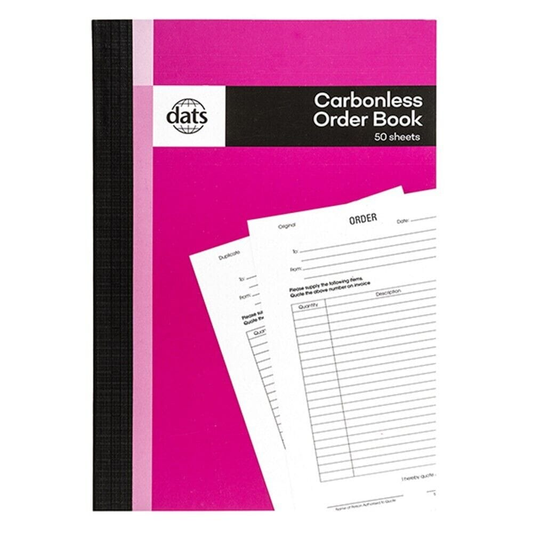 Dats Receipt book 50 Page Carbonless Order Receipt Book Office Shop Business