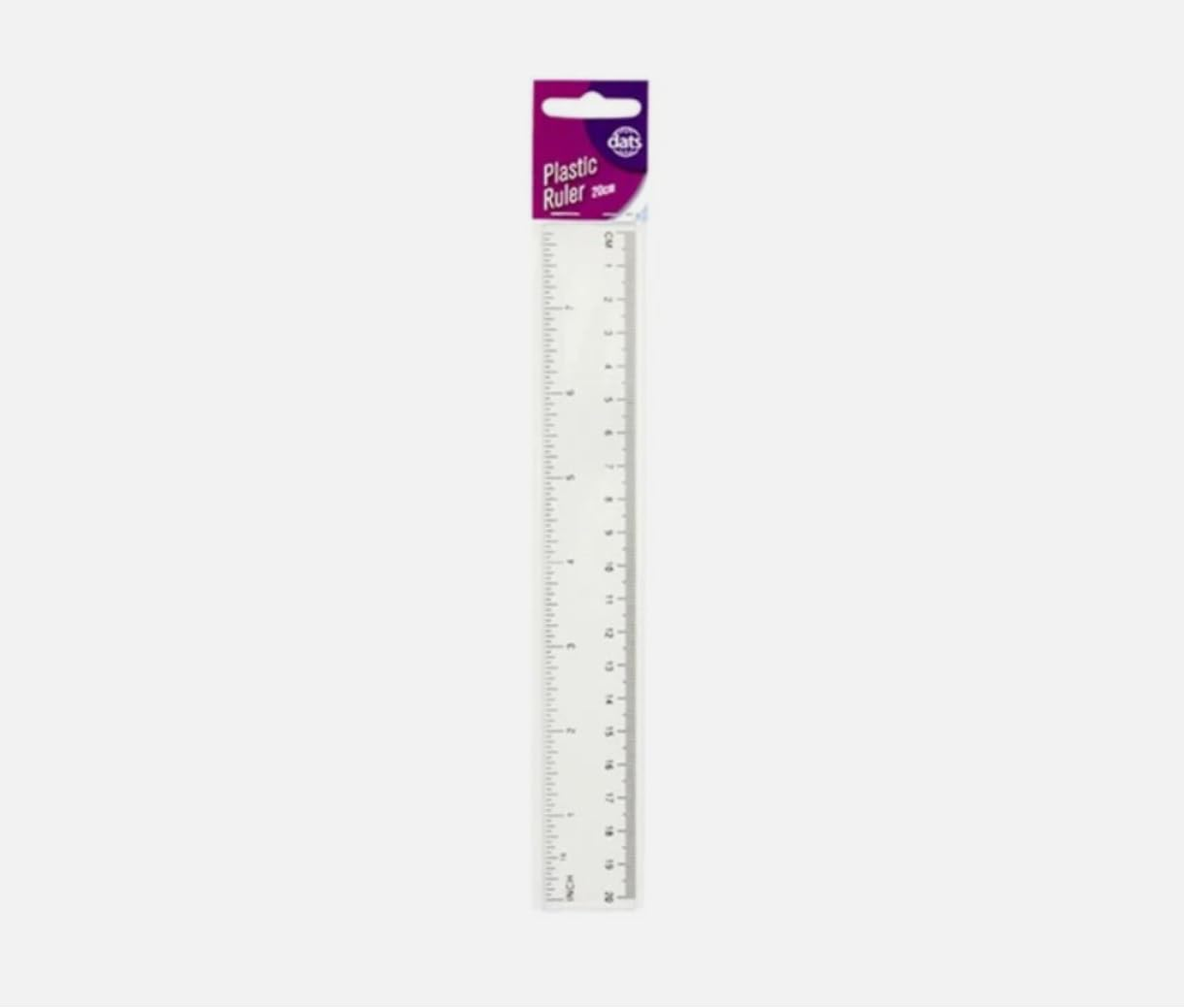 Dats Ruler 20cm Plastic Clear Ruler School 12Inch Stationery Office
