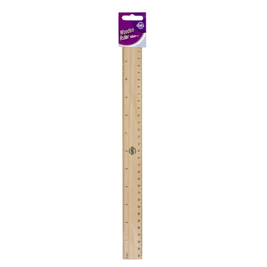 Dats Ruler 30cm Wooden Wood Ruler Metric School 12Inch Study Stationery Office