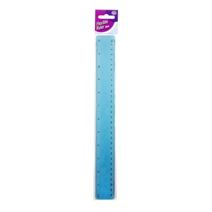 Dats Ruler Blue 30cm Plastic Ruler Flexible School 12Inch Stationery Office Purple Blue Green