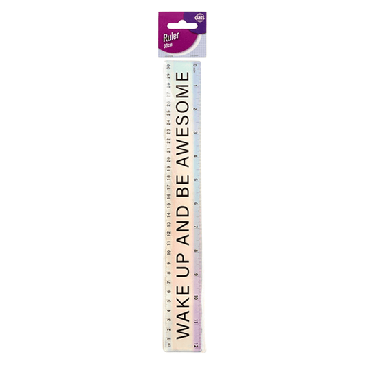 Dats Ruler Ruler 30cm Plastic Laser w Quote Study Stationery Office School Home Metric