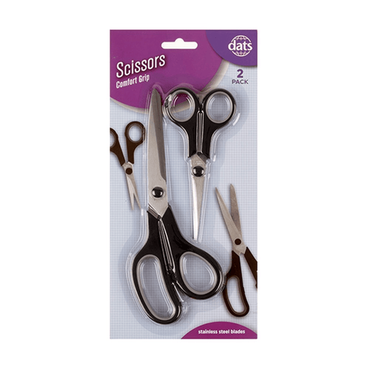 DATS Scissors 2pk Craft Scissors School Office Home Student Paper Cut Art Craft Tool Shears