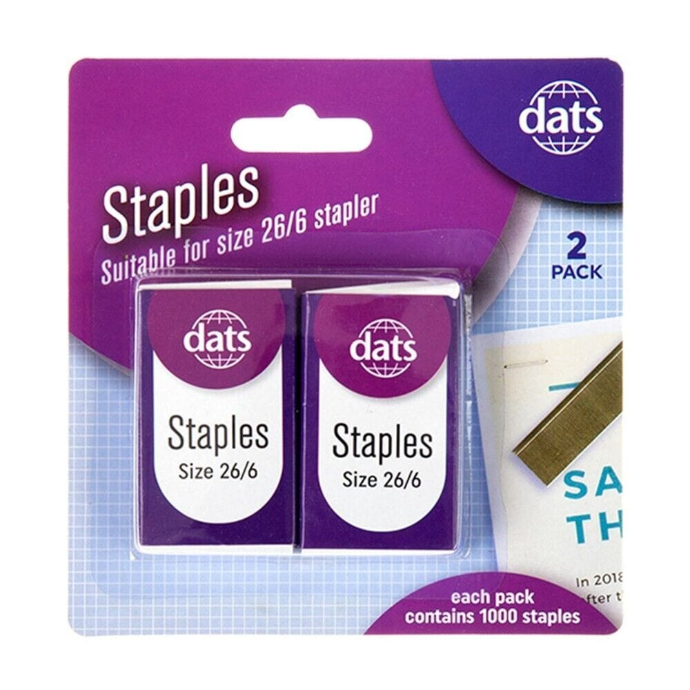 Dats Staples 1000x Staples Refill Standard Stapler School Home Office staple Craft 26/6