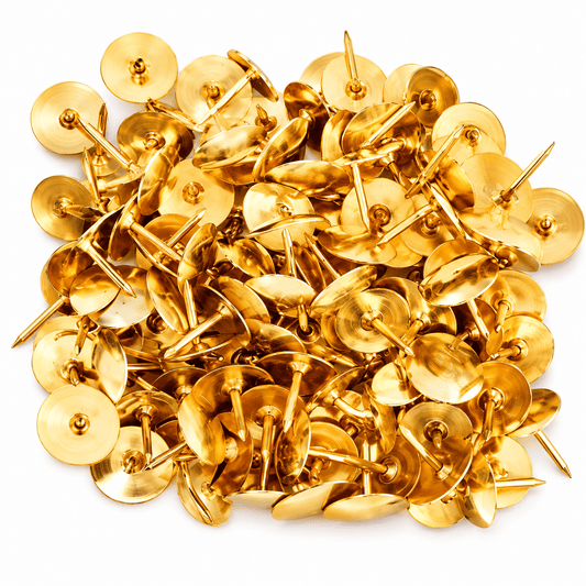 Dats Stationary 100 Push Pins Drawing Thumb Tacks Gold Map Office School Stationery Note Brass