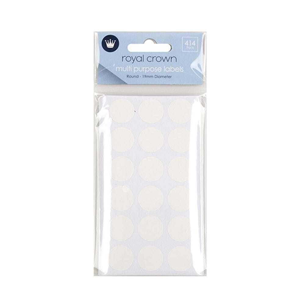 Dats Sticker labels 414 Pcs White Filing Circle Round Sticker Label Multi Purpose Dots Spots 19mm