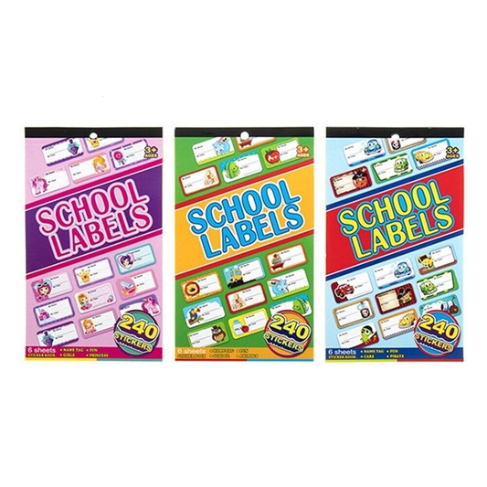 Dats Stickers 240 Self-adhesive Labels Stickers Book Animals School Office Note Tag Lunch Box