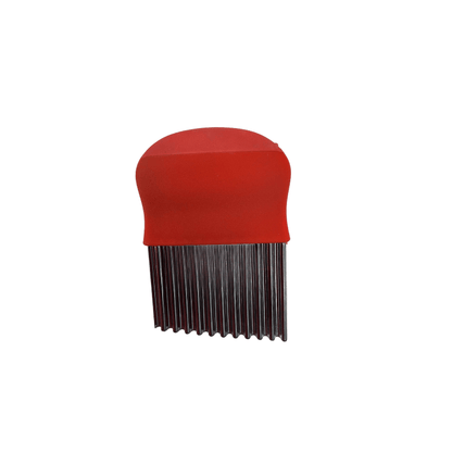 Dats Vegetable Cutter Red Stainless Steel Potato Vegetable Crinkle Wavy Cutter Chopper Slicer 9.5x14cm
