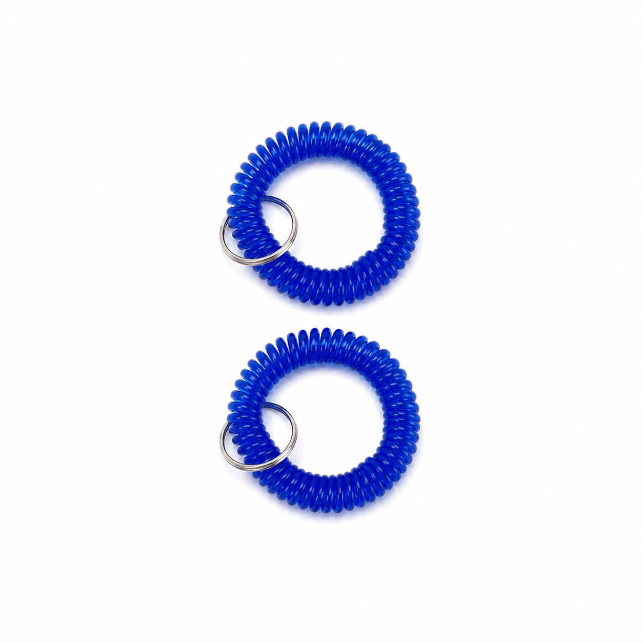Dats Wrist Coil 2 Pack Wrist Keychain Key Spring Spiral Stretch Coil Wristband Ring Blue