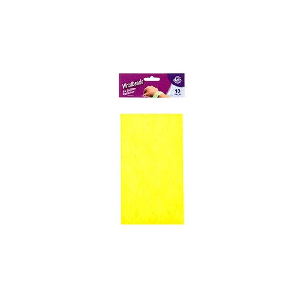 Dats Wristbands Yellow 10 Pack Paper Event Wristbands Party Event ID Security Birthday Bright Colours