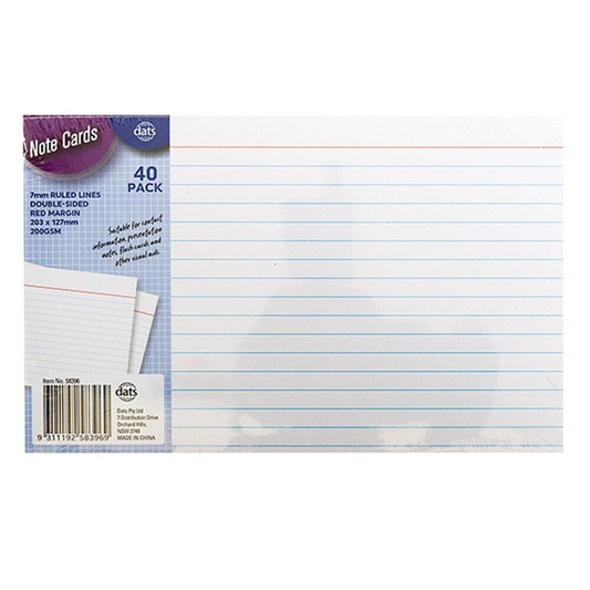 Dats Writing Pad 40 Sheets Writing Pad 127mmx203mm Paper Office Study Note Book Memo White 200GSM
