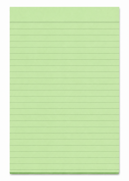 Dats Writing pads Green Writing Pads Note Flash Index Ruled Pad A5 Office School Ruled Lines 90pk