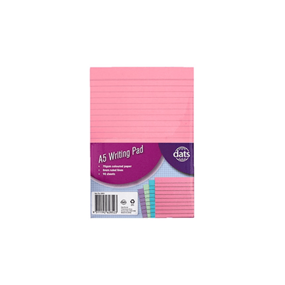 Dats Writing pads Pink Writing Pads Note Flash Index Ruled Pad A5 Office School Ruled Lines 90pk