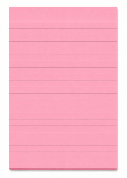 Dats Writing pads Pink Writing Pads Note Flash Index Ruled Pad A5 Office School Ruled Lines 90pk
