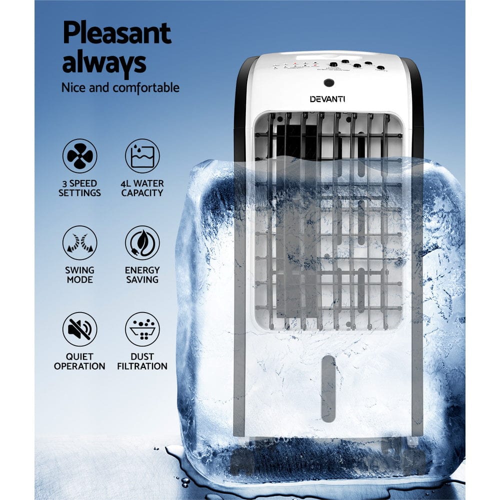 Devanti Appliances > Air Conditioners > Evaporative Coolers Devanti Evaporative Air Cooler Conditioner 4L