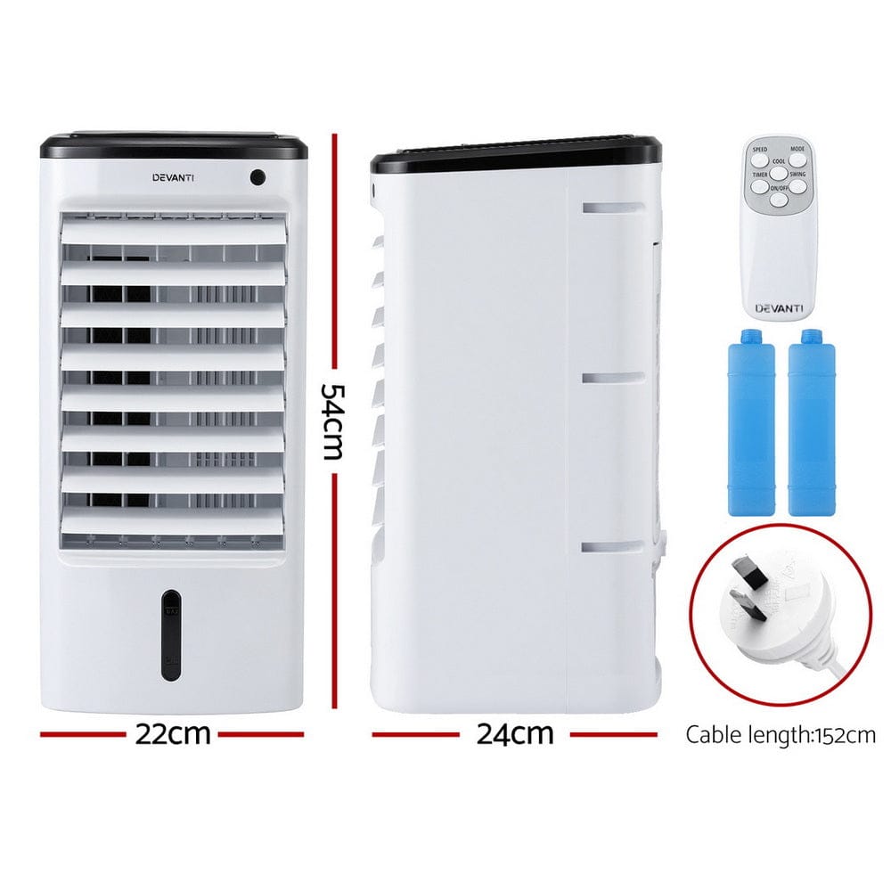 Devanti Appliances > Air Conditioners > Evaporative Coolers Devanti Evaporative Air Cooler Conditioner w/ Remote 4L