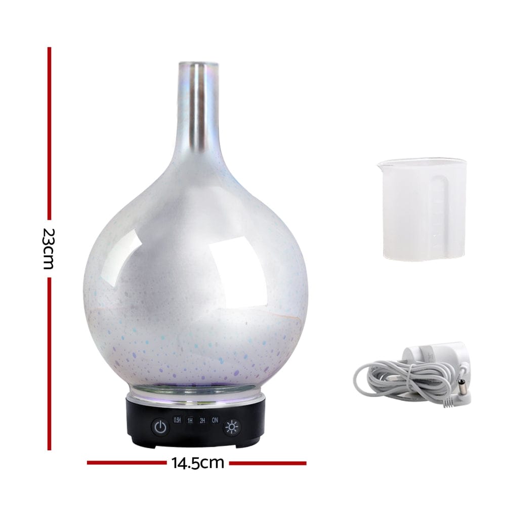 Devanti Appliances > Aroma Diffusers & Humidifiers > Aroma Diffusers Devanti Aroma Diffuser Aromatherapy 3D Glass 100ml