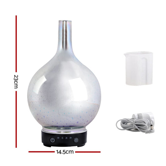 Devanti Appliances > Aroma Diffusers & Humidifiers > Aroma Diffusers Devanti Aroma Diffuser Aromatherapy 3D Glass 100ml