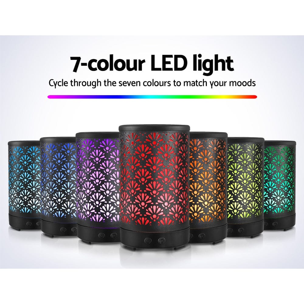 Devanti Appliances > Aroma Diffusers & Humidifiers > Aroma Diffusers Devanti Aroma Diffuser Aromatherapy Black 100ml