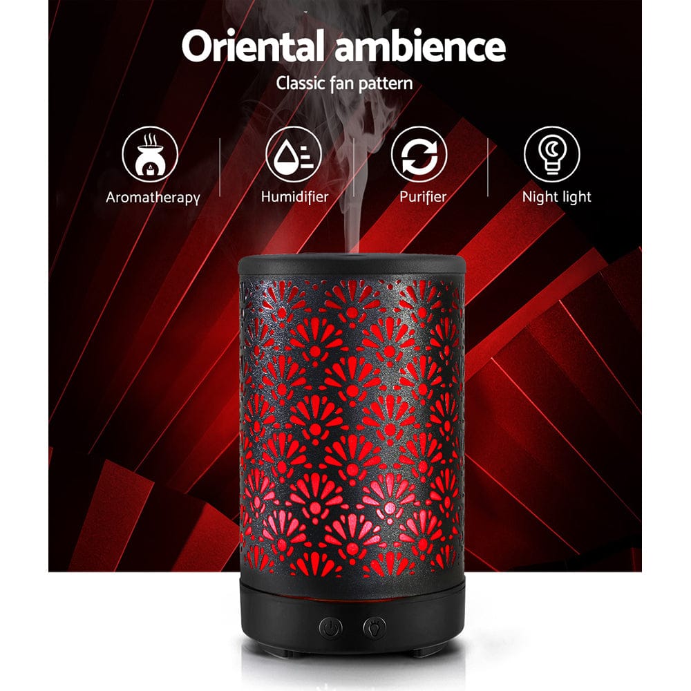 Devanti Appliances > Aroma Diffusers & Humidifiers > Aroma Diffusers Devanti Aroma Diffuser Aromatherapy Black 100ml