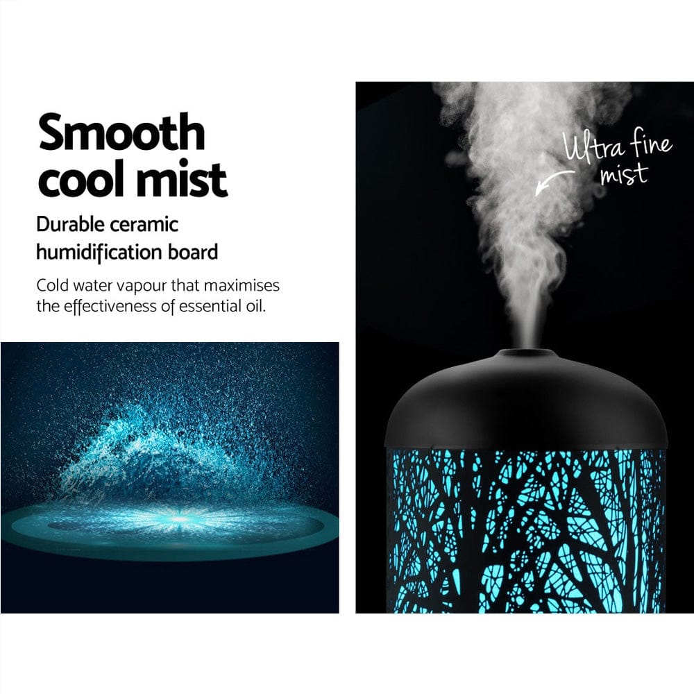 Devanti Appliances > Aroma Diffusers & Humidifiers > Aroma Diffusers Devanti Aroma Diffuser Aromatherapy Black 160ml